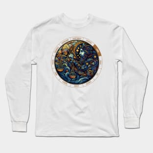 ZODIAC Libra - Astrological LIBRA - LIBRA - ZODIAC sign - Van Gogh style - 1 Long Sleeve T-Shirt